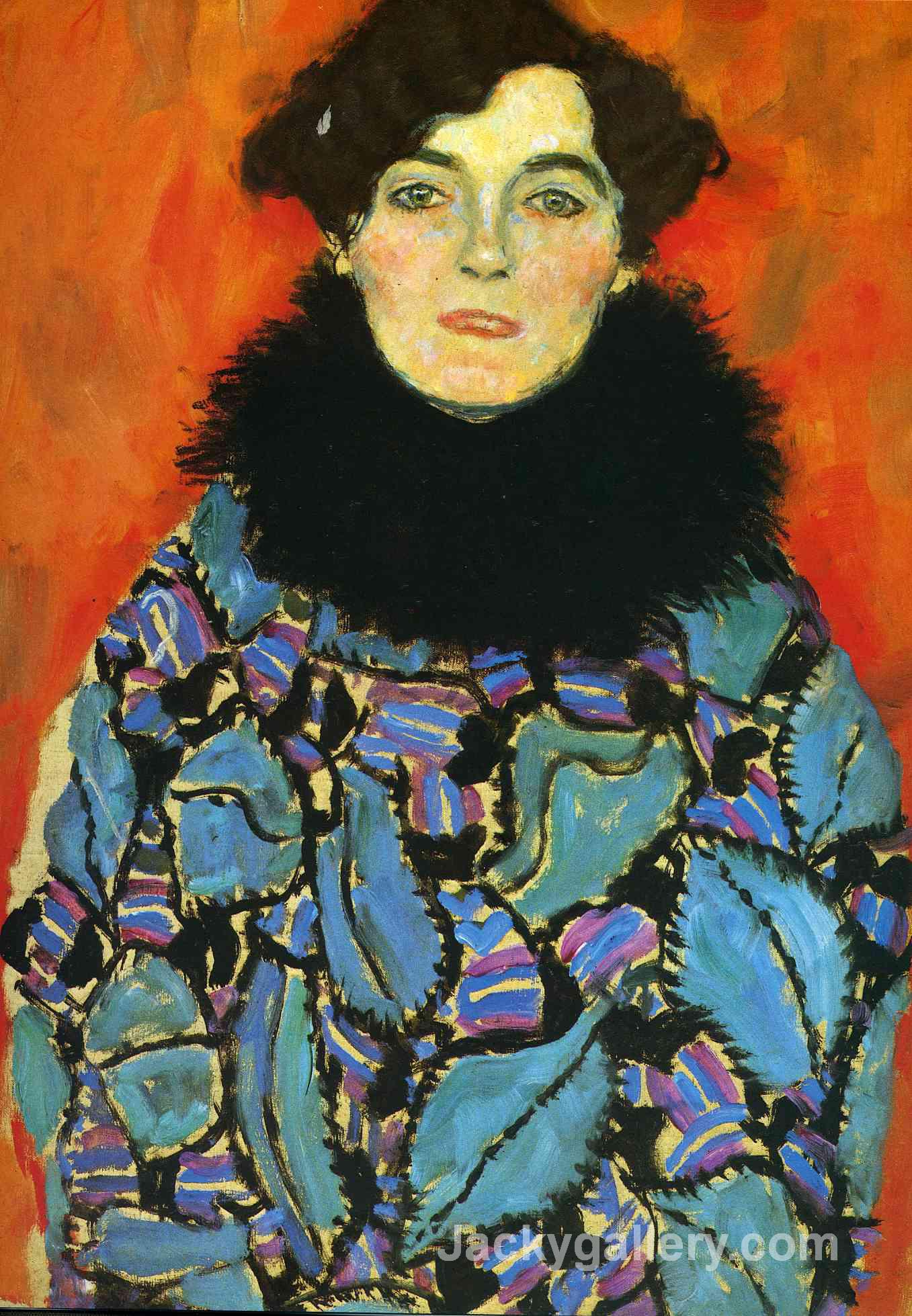 portrait of johanna staude, by Gustav Klimt paintings reproduction